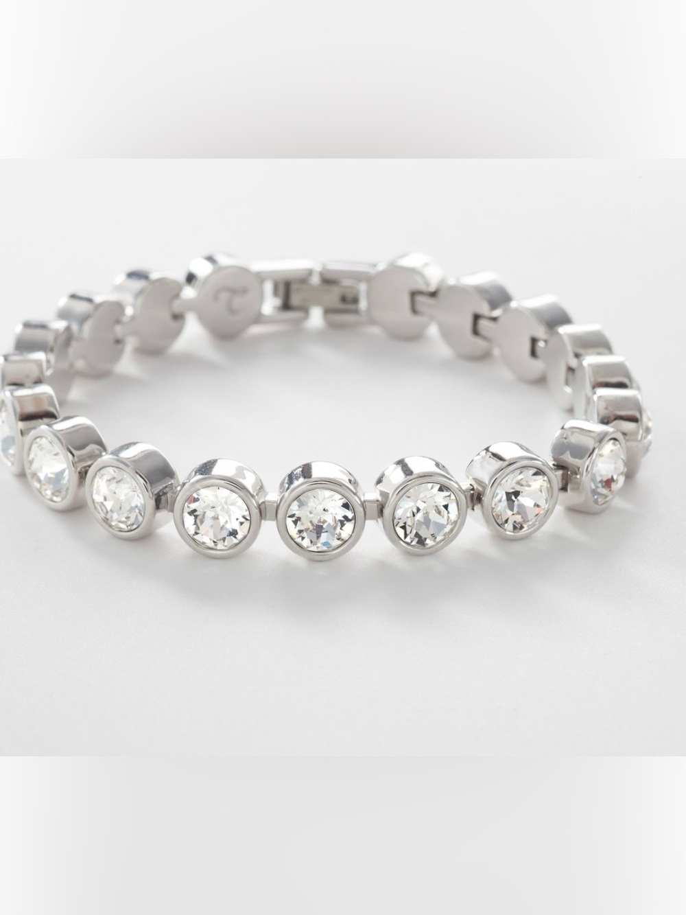 Touchstone Crystal White Ice Bracelet with Clear Crystals